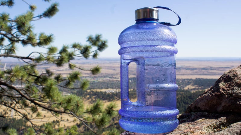 New Wave Enviro Iconic 2.2 Liter BPA Free Water Bottle with Stainless Steel Cap, Integrated Handle for Easy Carrying, Gym and Lifestyle Bottle, 2.2 Liter Capacity, Blue - Image 3